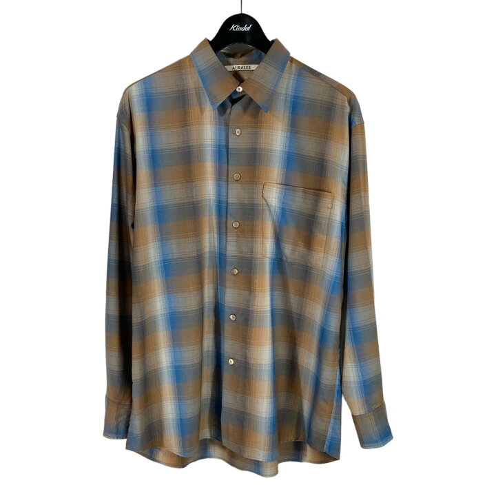 楽天市場】【中古】AURALEE 23SS SUPER LIGHT WOOL CHECK SHIRT ウール 