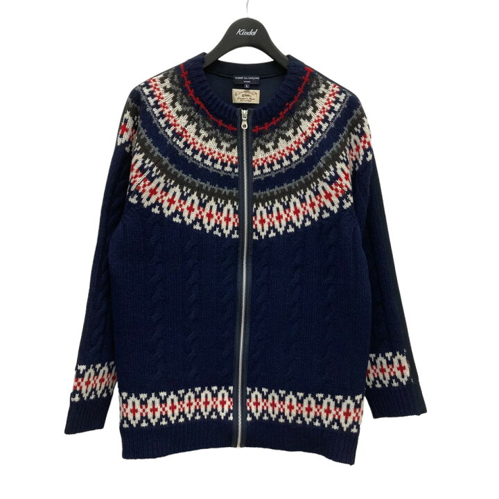 楽天市場】【中古】COMME des GARCONS HOMME×gim ニット切替ブルゾン 