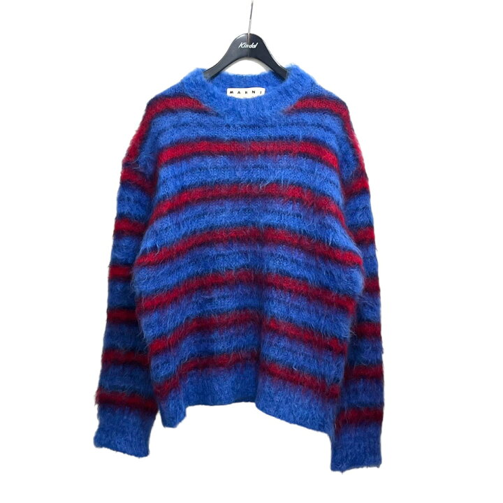 楽天市場】【中古】MARNI 19AW ボーダーモヘアニット ブルー×レッド  