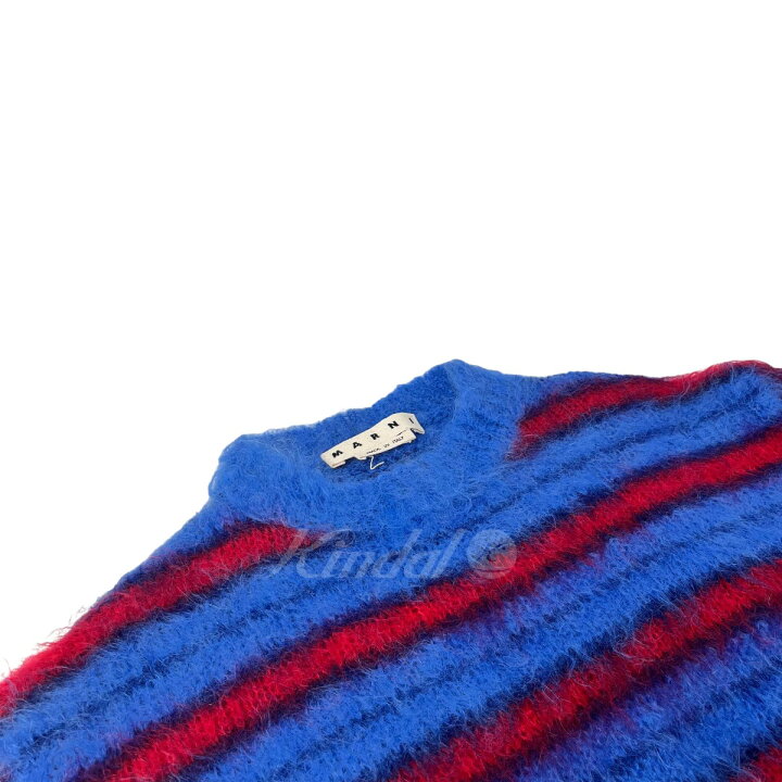 楽天市場】【中古】MARNI 19AW ボーダーモヘアニット ブルー×レッド 