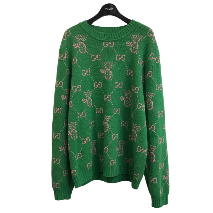 楽天市場】【中古】GUCCI 22AW パイナップル・GG柄ニットセーター 