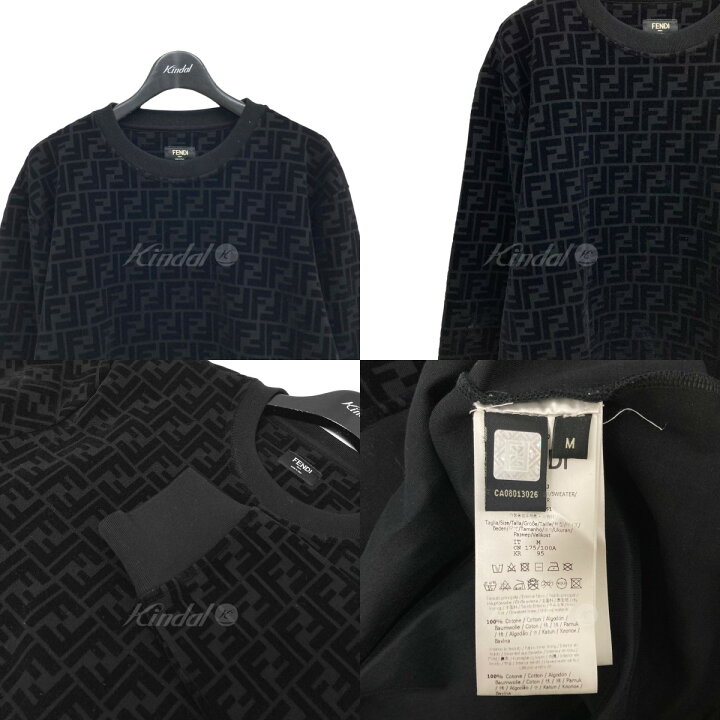 楽天市場】【中古】FENDI ブラックピケスウェットシャツ ブラック 