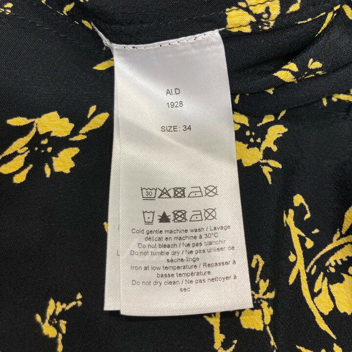 楽天市場】【中古】Ganni花柄カシュクールワンピース ブラック サイズ 