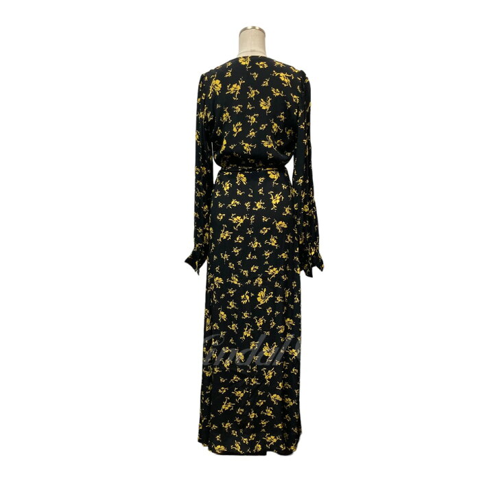 楽天市場】【中古】Ganni花柄カシュクールワンピース ブラック サイズ 
