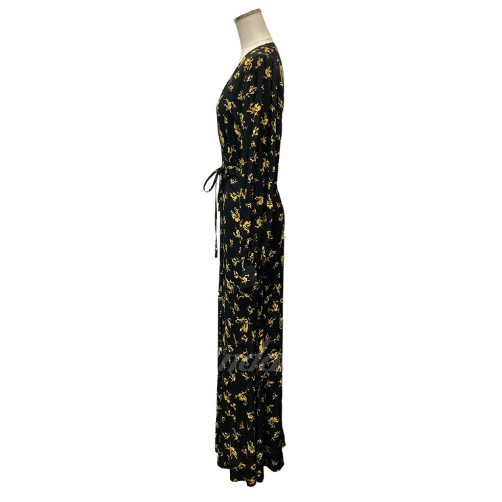 楽天市場】【中古】Ganni花柄カシュクールワンピース ブラック サイズ 