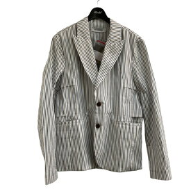 【中古】Kiko Kostadinov23SS ｢RIA VENTILATION BLAZER｣ストライプテーラードジャケット ホワイト サイズ：46【価格見直し】