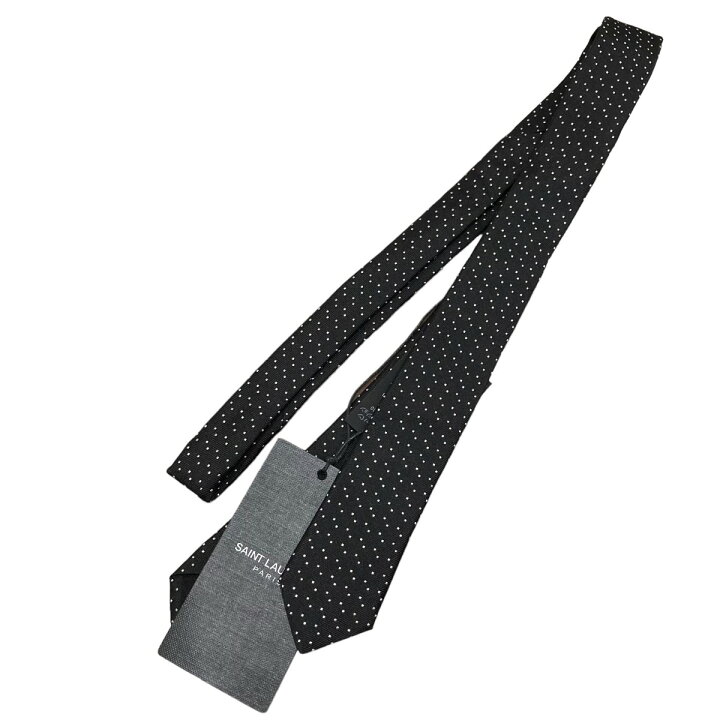 楽天市場】【中古】SAINT LAURENT PARISドット柄ネクタイ ブラック 