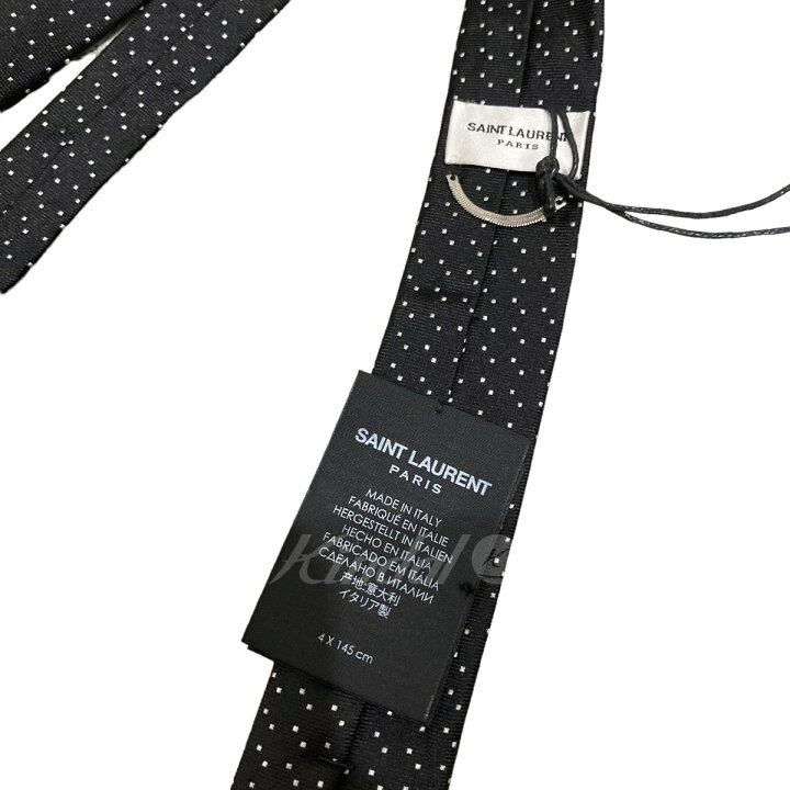 楽天市場】【中古】SAINT LAURENT PARISドット柄ネクタイ ブラック 