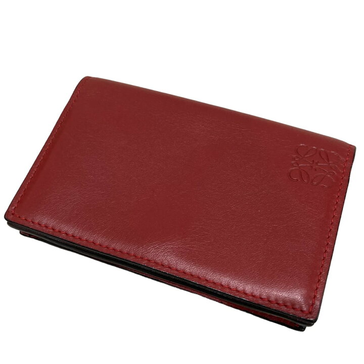 楽天市場】【中古】LOEWEアナグラム刻印カードケース レッド【価格 