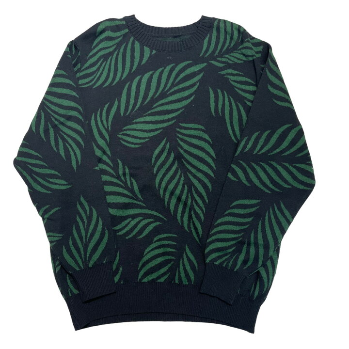 楽天市場】【中古】WACKO MARIA2023SS LEAF JACQUARD SWEATER ブラック 
