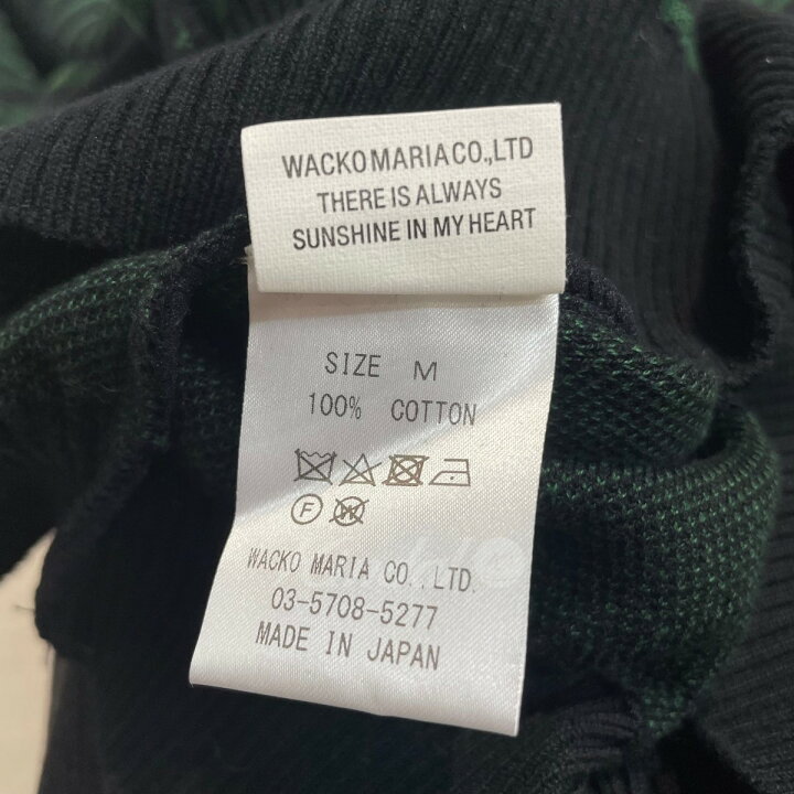 楽天市場】【中古】WACKO MARIA2023SS LEAF JACQUARD SWEATER ブラック 