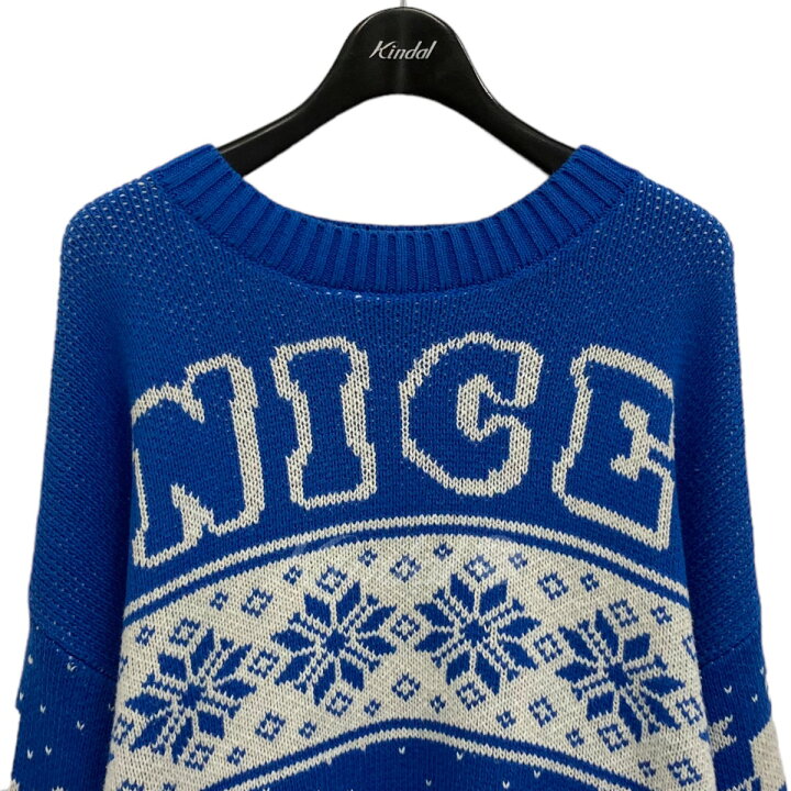 楽天市場】【中古】KEBOZ×ALL GOOD STORE ノルディック柄ニット ブルー 