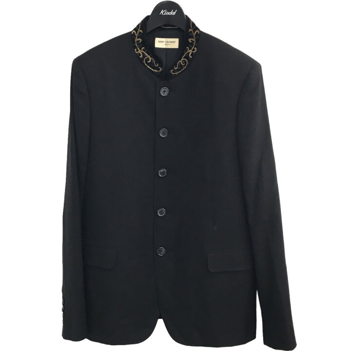 楽天市場】【中古】SAINT LAURENT PARIS ビーズ刺繍スタンドカラー 