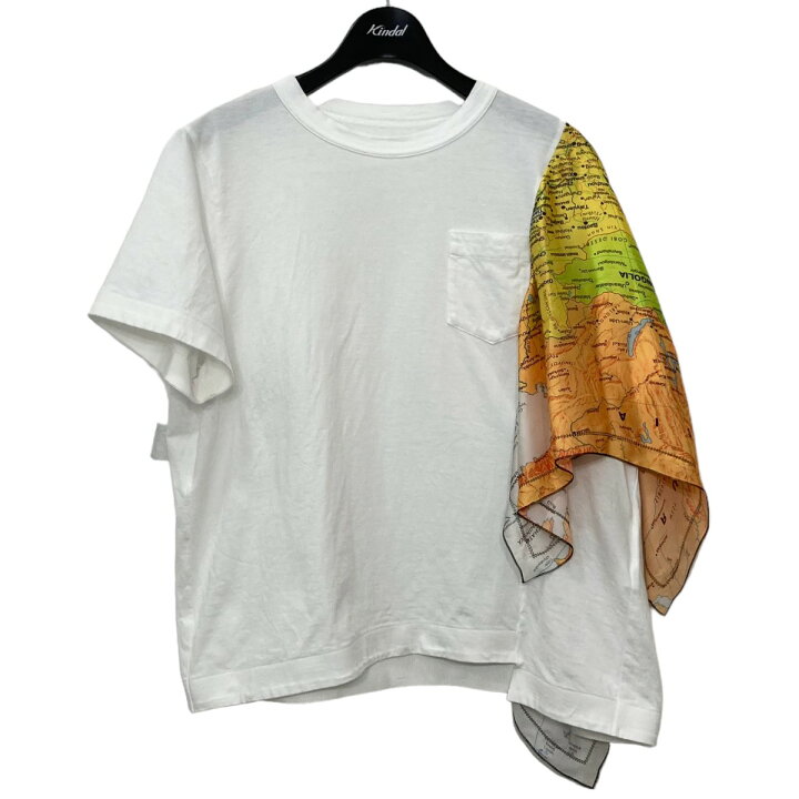 楽天市場】【中古】sacai 20SS World Map T-Shirt 世界地図のスカーフT 
