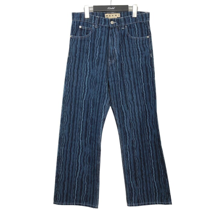 楽天市場】【中古】MARNI 22SS ファニーストライプデニムパンツ  