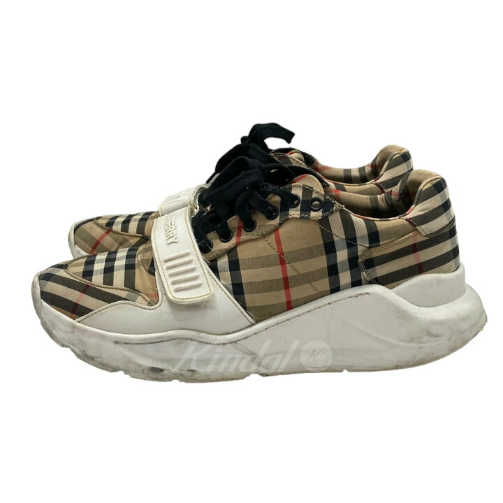 楽天市場】【中古】BURBERRY ノバチェックベルクロスニーカー ベージュ 