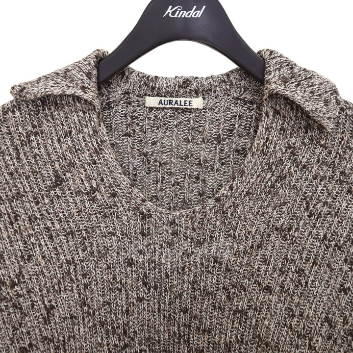 楽天市場】【中古】AURALEE COTTON SLUB MIX TOP YARN RIB KNIT 