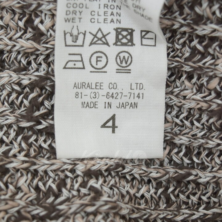 楽天市場】【中古】AURALEE COTTON SLUB MIX TOP YARN RIB KNIT 