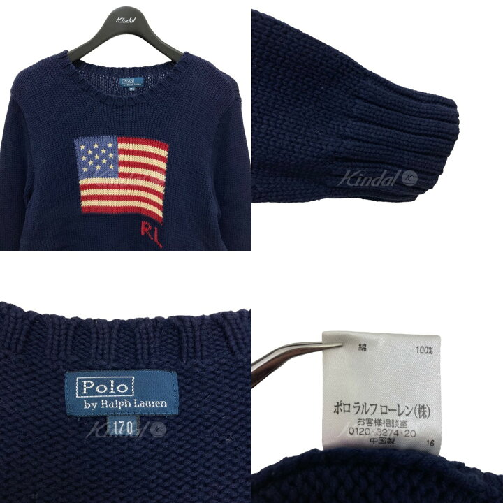 楽天市場】【中古】POLO RALPH LAUREN 星条旗コットンニット ネイビー 