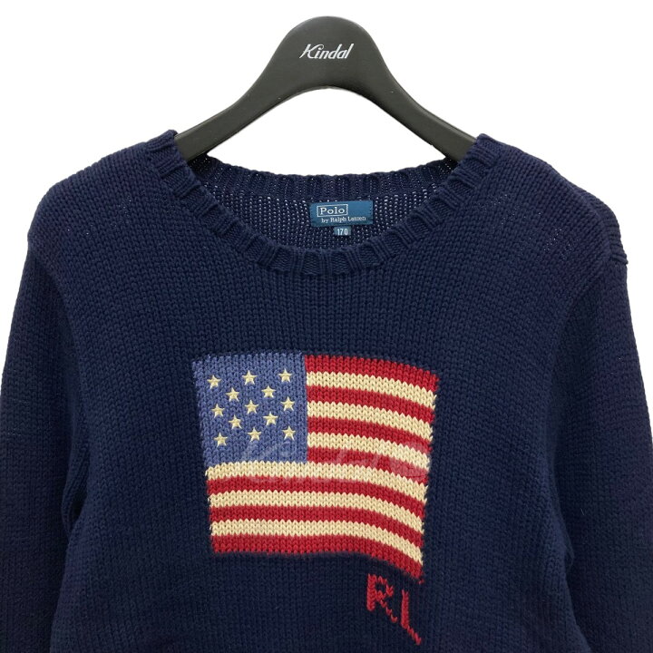 楽天市場】【中古】POLO RALPH LAUREN 星条旗コットンニット ネイビー 