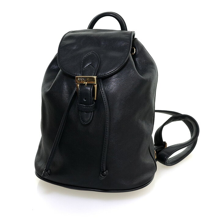 楽天市場】【中古】RALPH LAURENレザーリュックサック ブラック【価格 