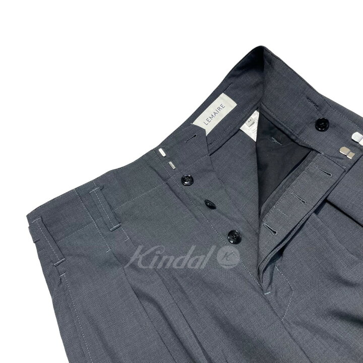 楽天市場】【中古】LEMAIRE 2022SS 2PLEATS PANTS スラックス グレー 