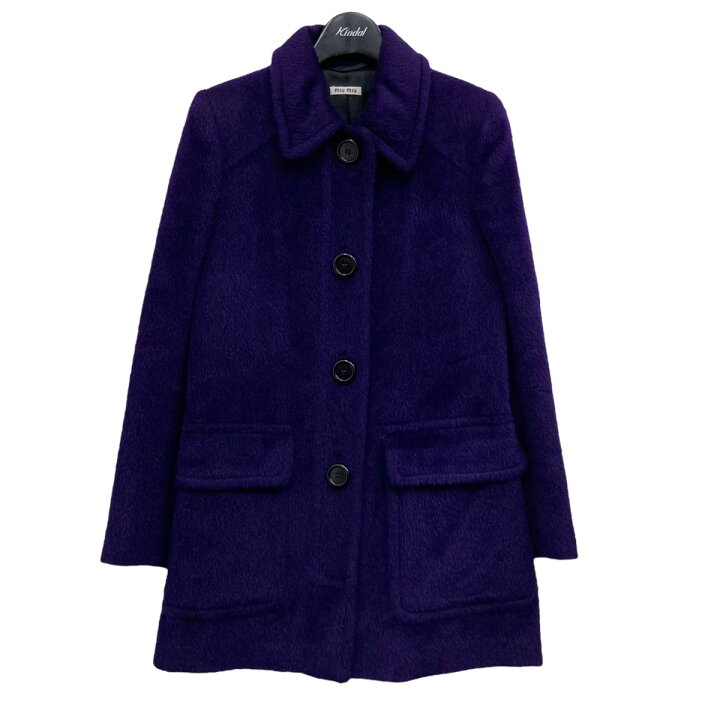 楽天市場】【中古】miu miu ウールコート パープル サイズ：36 