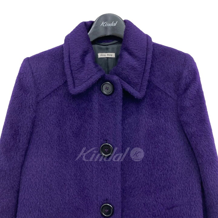 楽天市場】【中古】miu miu ウールコート パープル サイズ：36 