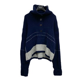 【中古】sacai　ロゴタートルネックニット ネイビー サイズ：2 【060923】（サカイ）