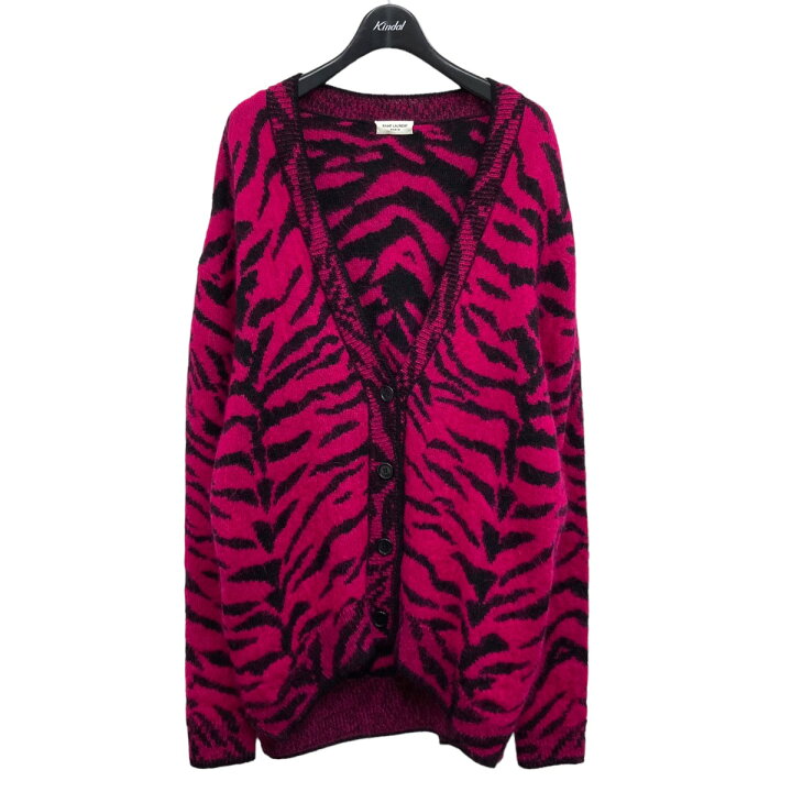 楽天市場】【中古】SAINT LAURENT PARIS モヘアカーディガン ピンク  