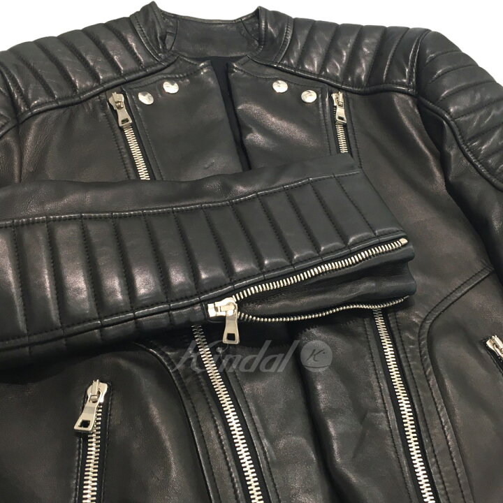 楽天市場】【中古】BALMAIN HOMME バイカーレザーライダースジャケット  