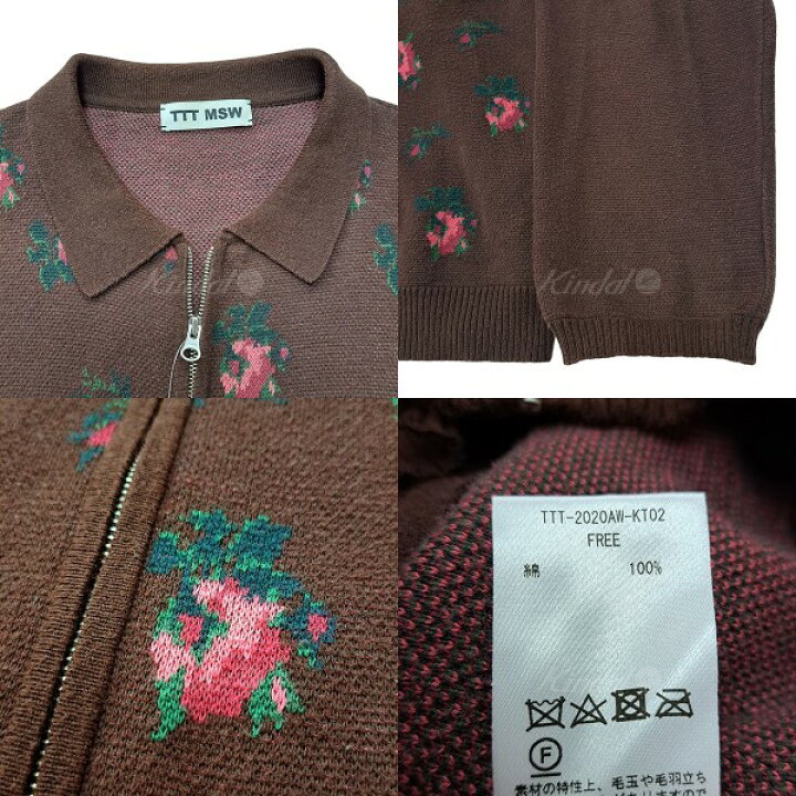 楽天市場】【中古】TTT MSW20AW flower knit polo フラワーニットポロ  