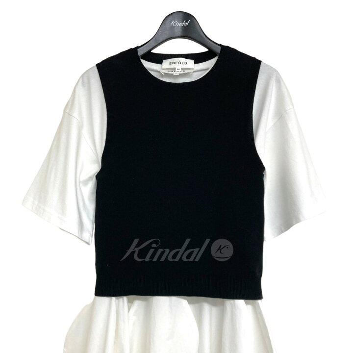 楽天市場】【中古】ENFOLD「クラシック天竺 CUT×KNIT DRESS  