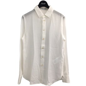【中古】SAINT LAURENT PARISシルクシャツ ホワイト サイズ：F34【価格見直し】
