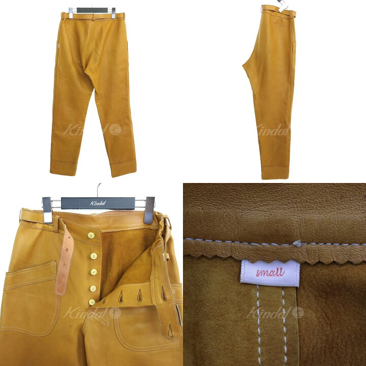 楽天市場】【中古】CHAPAL ベルト付きレザーパンツ マスタード系 