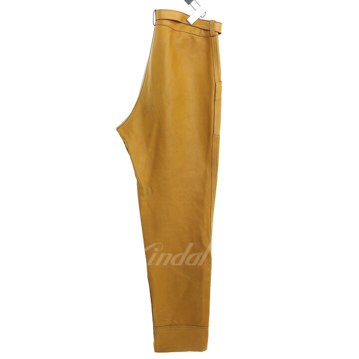 楽天市場】【中古】CHAPAL ベルト付きレザーパンツ マスタード系 