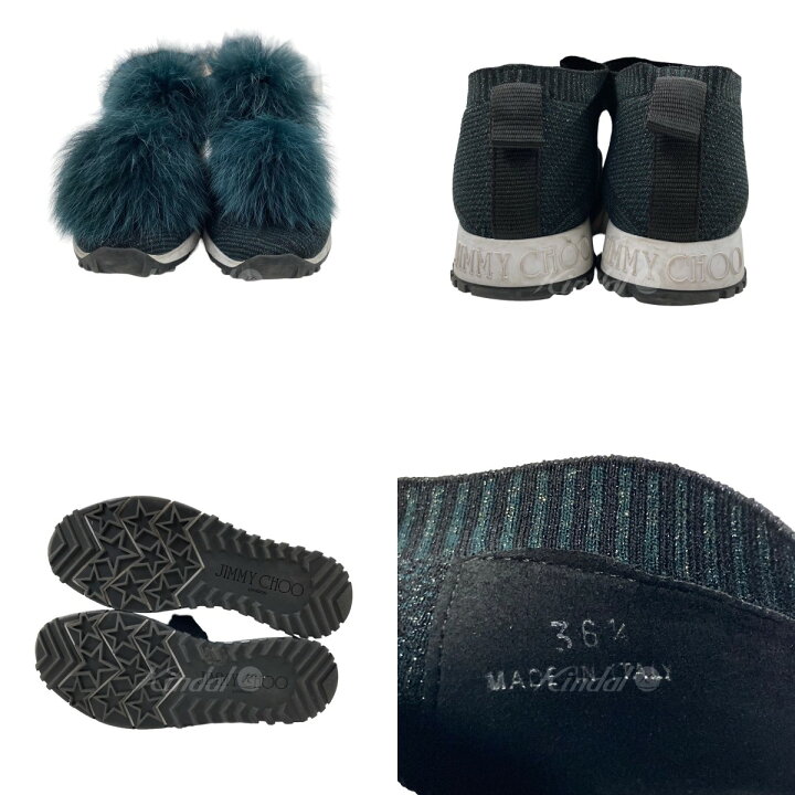 楽天市場】【中古】JIMMY CHOO「NORWAY」 ファースニーカー グリーン 