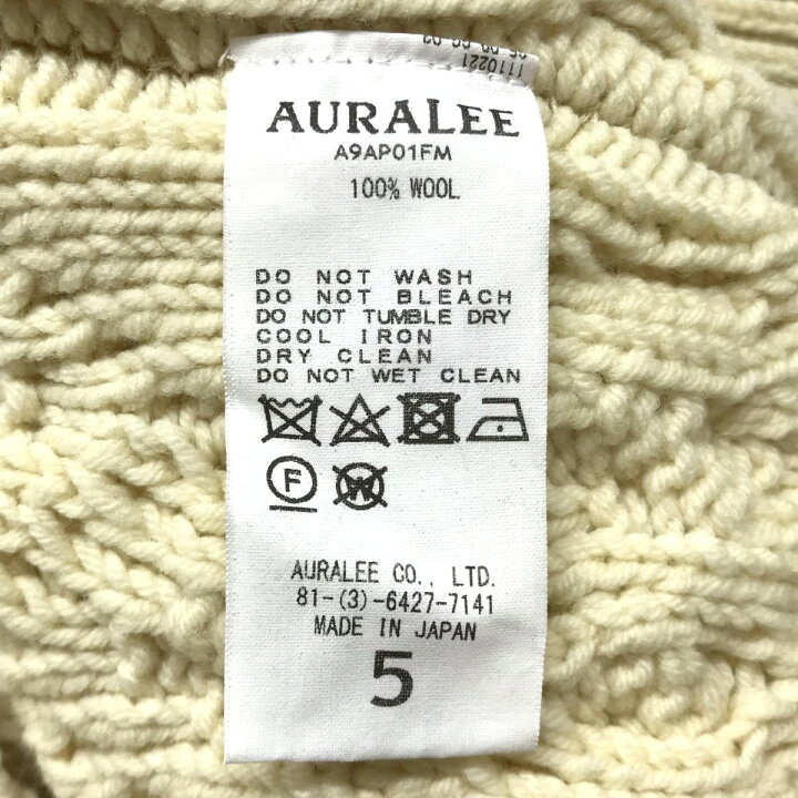 楽天市場】【中古】AURALEE 「HARD TWIST MERINO ARAN KNIT P／O 