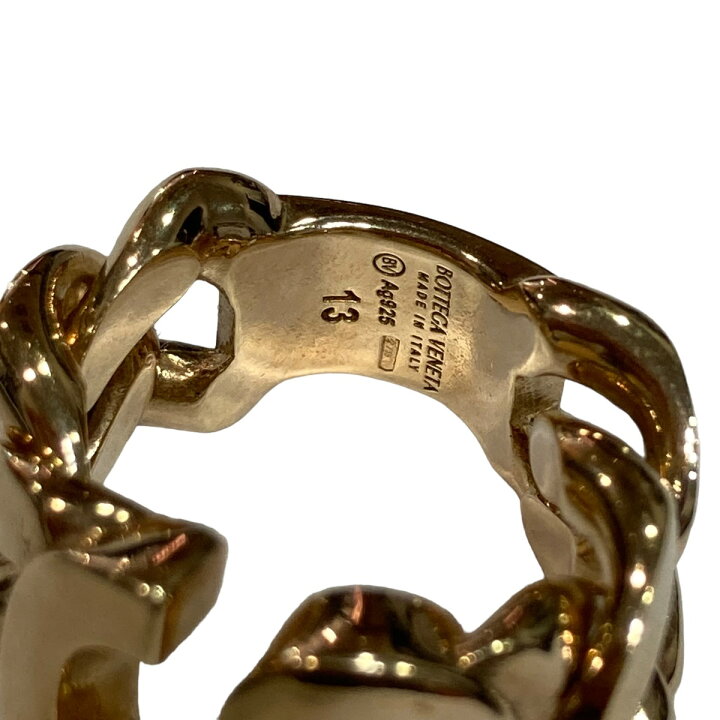 楽天市場】【中古】BOTTEGA VENETAチェーンリング ゴールド サイズ：13 