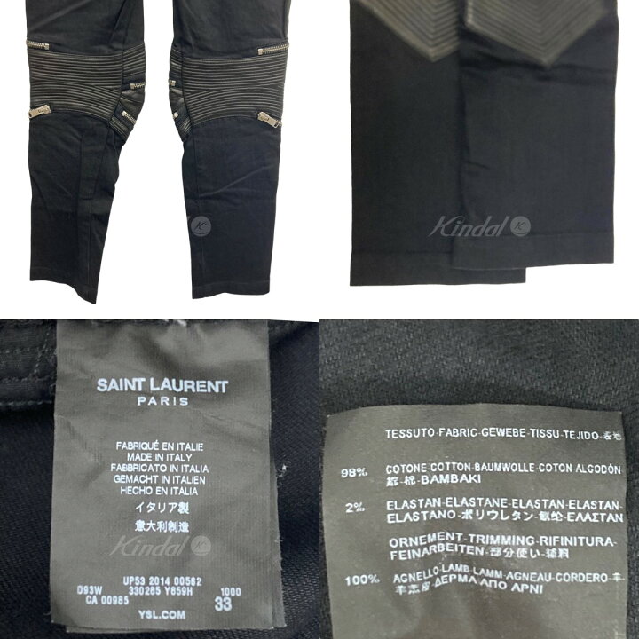 楽天市場】【中古】SAINT LAURENT PARISエディ期 レザー切替バイカー 