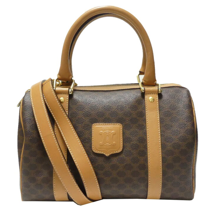 楽天市場】【中古】CELINE マカダム ミニボストン ショルダーバッグ 