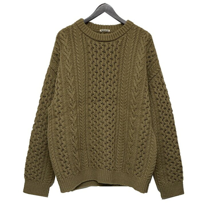 楽天市場】【中古】AURALEE FRENCH MERINO ARAN KNIT P／O アラン  