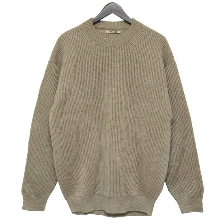 楽天市場】【中古】AURALEE HEMP RIB KNIT BIG P／O ヘンプリブニット 