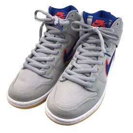 【中古】NIKE SB「DUNK HIGH PRM RUSH BLUE AND TEAM ORANGE」スニーカー クラウドグレー×ラッシュブルー サイズ：26cm【価格見直し】