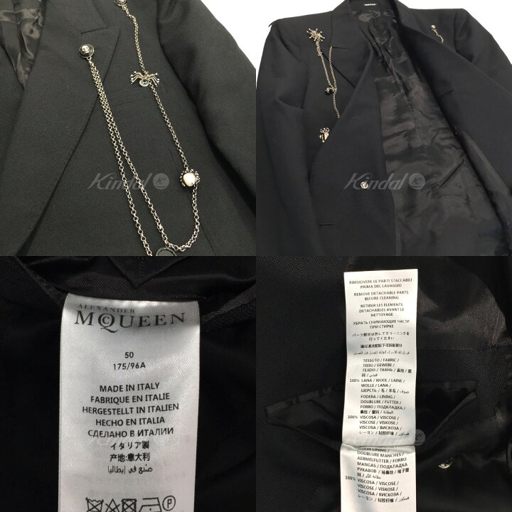 楽天市場】【中古】ALEXANDER McQUEEN チェーン装飾ダブルブレスト  
