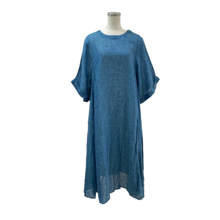 楽天市場】【中古】nest Robe リネンガーゼロールカフスワンピース 