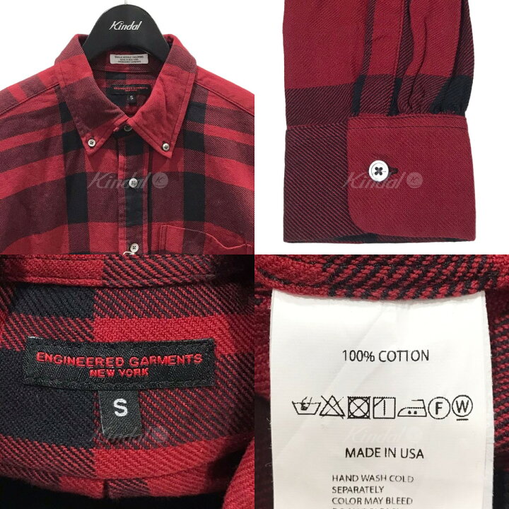 楽天市場】【中古】Engineered Garments チェック柄シャツ レッド 