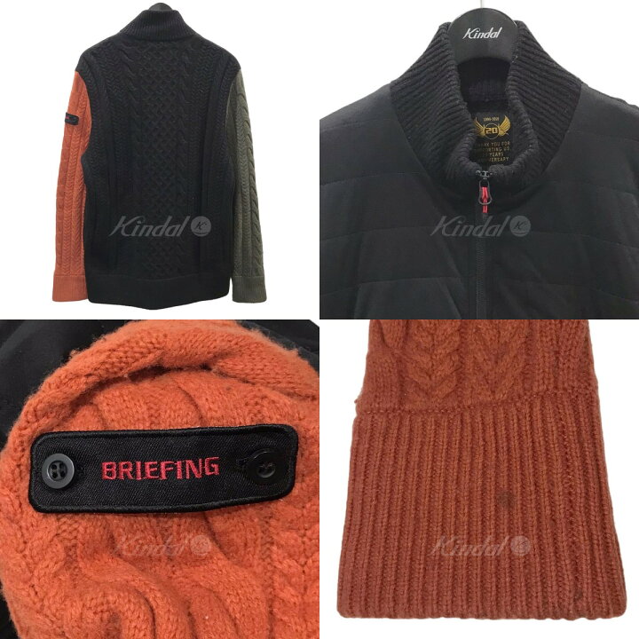 楽天市場】【中古】BRIEFINGニット切替ジップアップ中綿ブルゾン 20 