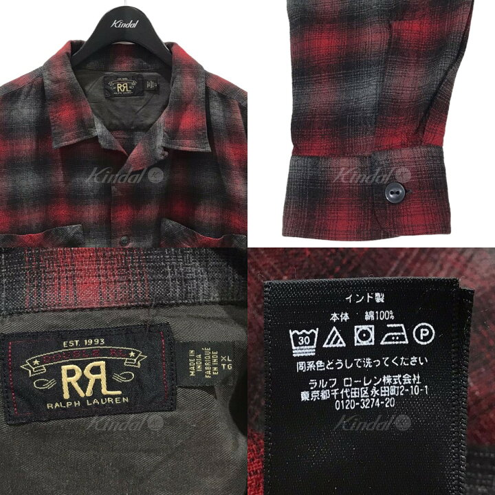楽天市場】【中古】RRL × Ron Herman チェック柄オープンカラーシャツ 