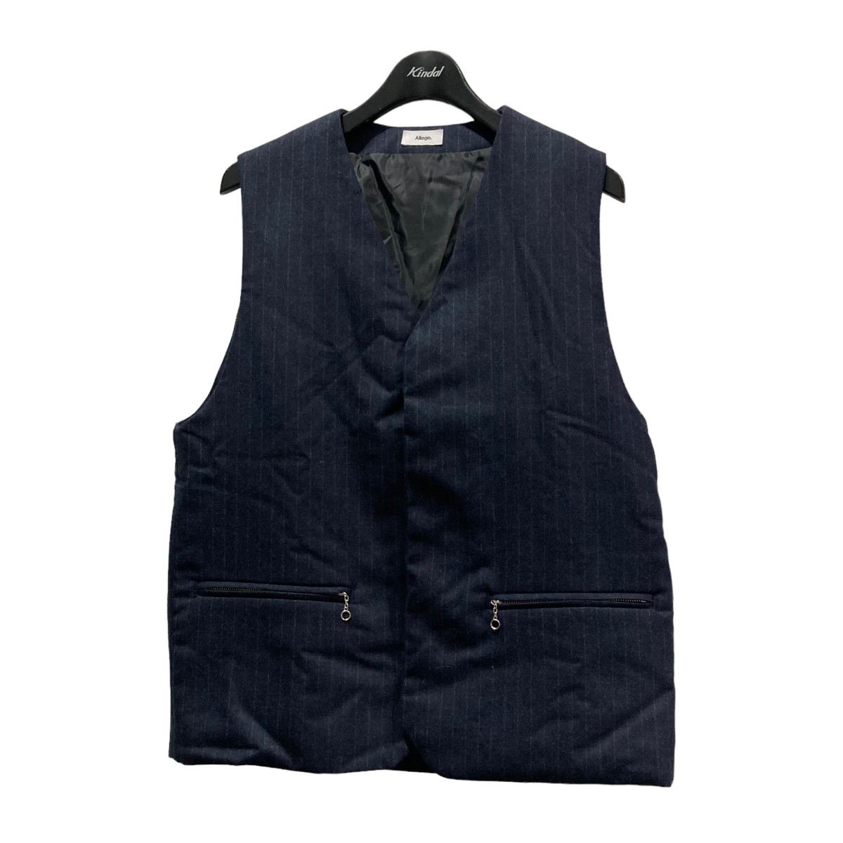 楽天市場】【中古】ALLEGE｢Padded Wool Vest｣ジップアップストライプ